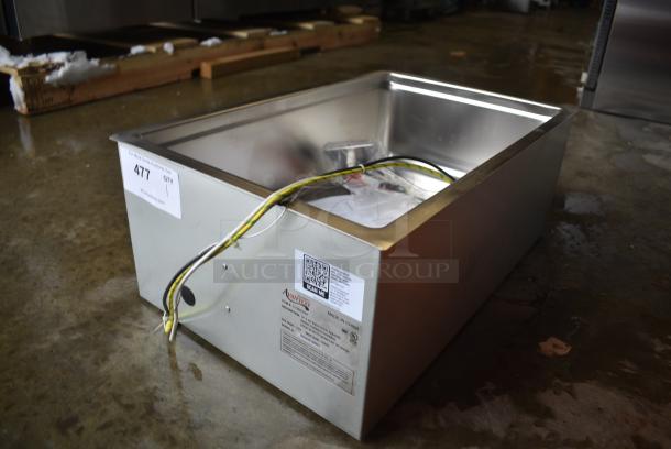 BRAND NEW SCRATCH AND DENT! 2024 Avantco 177BM12SA BM-12SA Bottom Mount Drop-In Full Size Hot Food Well with Square Inside Corners and Drain. 120 Volts, 1 Phase. - Image 3 of 5