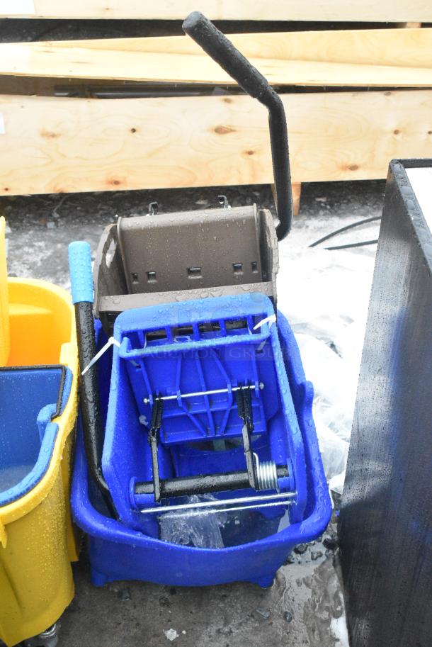 3 Various Poly Mop Buckets w/ 1 Wringing Attachment. 3 Times Your Bid! - Image 5 of 5