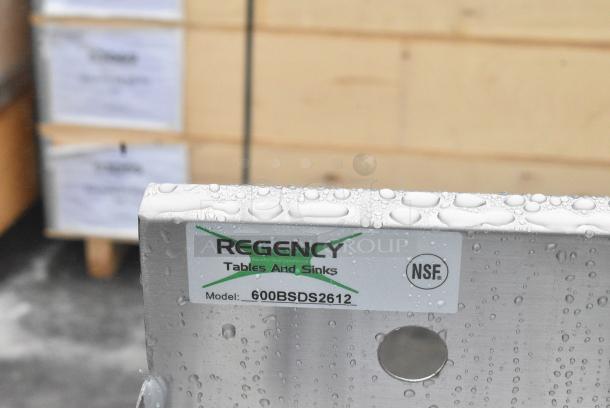 BRAND NEW SCRATCH AND DENT! Regency 600BSDS2612 12" x 26" Stainless Steel Blender Station with Dump Sink - Image 6 of 6