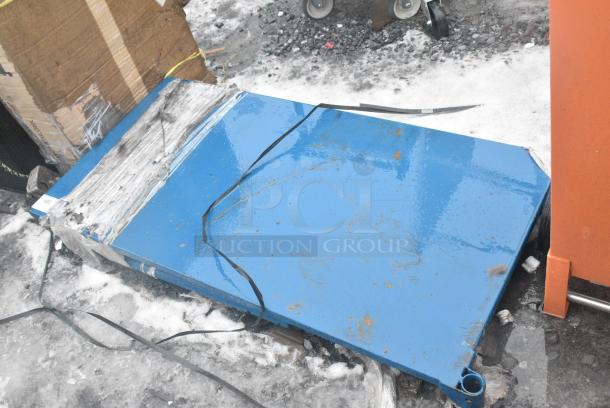 Blue Metal Platform Cart - Image 2 of 3