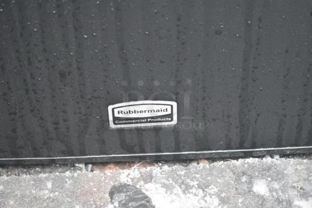 BRAND NEW SCRATCH AND DENT! Rubbermaid Black Poly Trash Can Shell. - Image 3 of 4