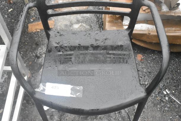 8 BRAND NEW SCRATCH AND DENT! Black Poly Arm Chair. 8 Times Your Bid! - Image 4 of 5