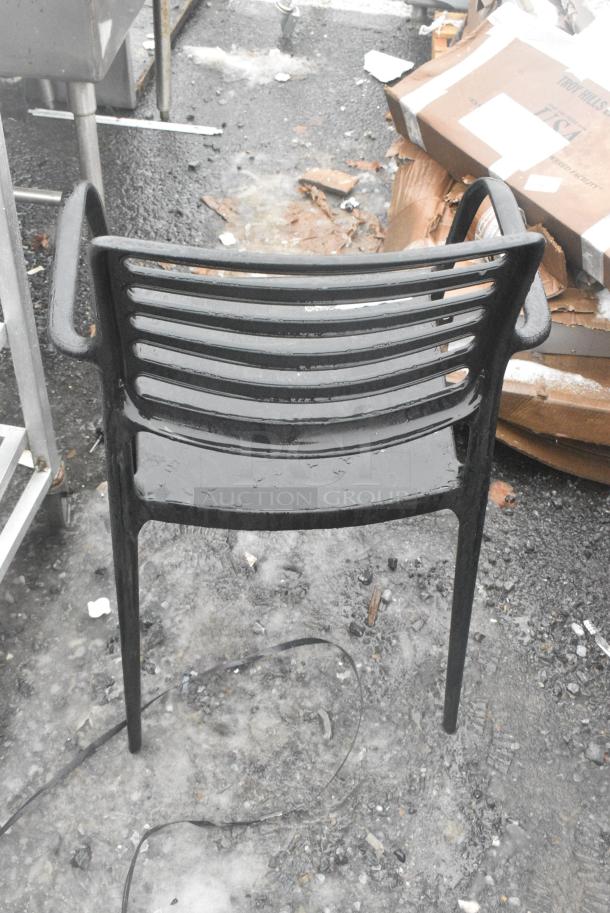 8 BRAND NEW SCRATCH AND DENT! Black Poly Arm Chair. 8 Times Your Bid! - Image 5 of 5