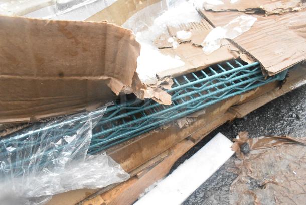 8 BRAND NEW SCRATCH AND DENT! Items Including Sealing Film, Green Finish Wire Shelves, 3591241228 Assure Stainless Steel Lid - 21 1/4" x 21 1/4", 600CB18SS Regency 11 13/16" Side Sink Cross Brace - 2/Set, 460EG2448 SHELF 24X48 GREEN EPOXY 920. 8 Times Your Bid! - Image 4 of 10