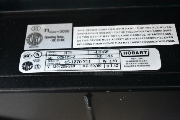 2023 Hobart HTi Metal Countertop Scale. 120/208-240 Volts, 1 Phase. Tested and Working! - Image 8 of 9