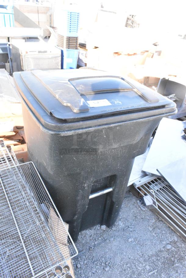 Black Poly Trash Can - Image 1 of 4