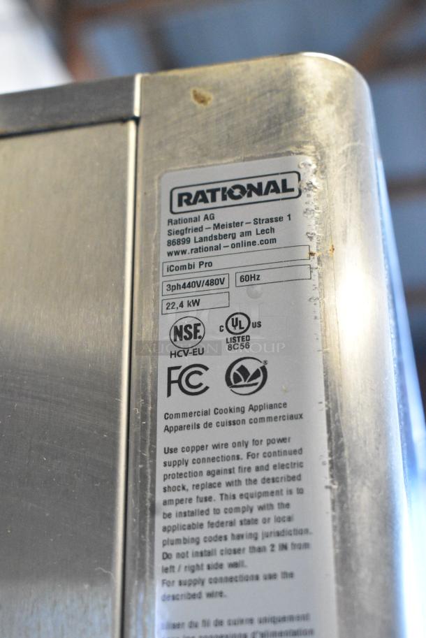 2 2021 Rational LM100EE.AXXXX/LM100CE.AXXXX iCombi Pro Stainless Steel Commercial Electric Powered Combi Convection Oven. 440/480 Volts, 3 Phase. 2 Times Your Bid! - Image 9 of 12