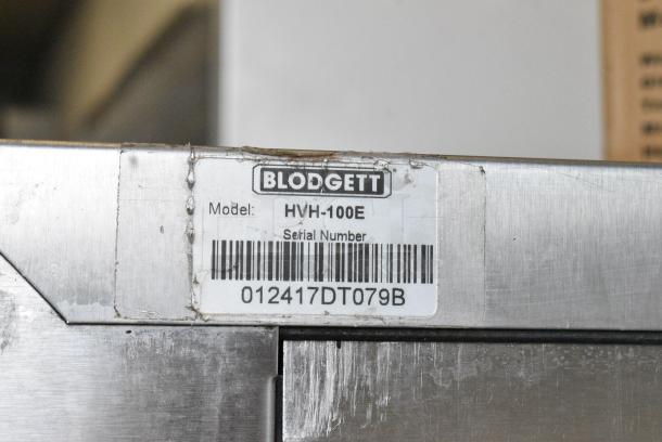 2 2017 Blodgett HVH-100E Hydrovection Helix Stainless Steel Commercial Electric Powered Full Size Convection Oven w/ View Through Doors, Metal Oven Racks on Commercial Casters. Top Oven 440-480 Volts, 3 Phase and Bottom Oven 125-240 Volts, 3 Phase. 2 Times Your Bid! - Image 9 of 10