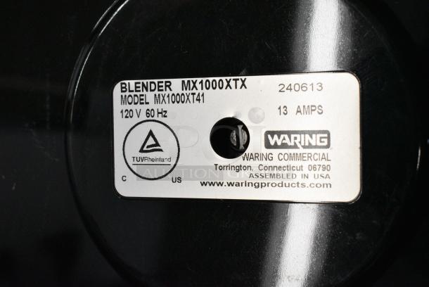 BRAND NEW SCRATCH AND DENT! Waring 929MX1000XT MX1000XTX Xtreme 3 1/2 hp Commercial Blender with Paddle Controls and 64 oz. Copolyester Container. 120 Volts, 1 Phase. - Image 9 of 10