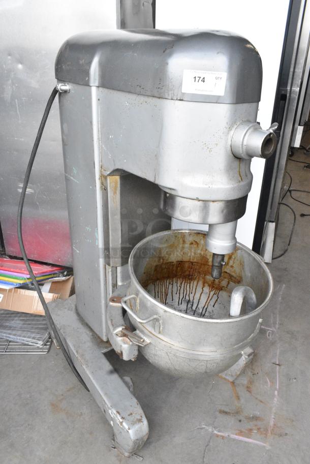 Hobart H-600 Metal Commercial Floor Style 60 Quart Planetary Dough Mixer w/ Metal Mixing Bowl and Dough Hook Attachment. 230 Volts, 1 Phase. - Image 11 of 11