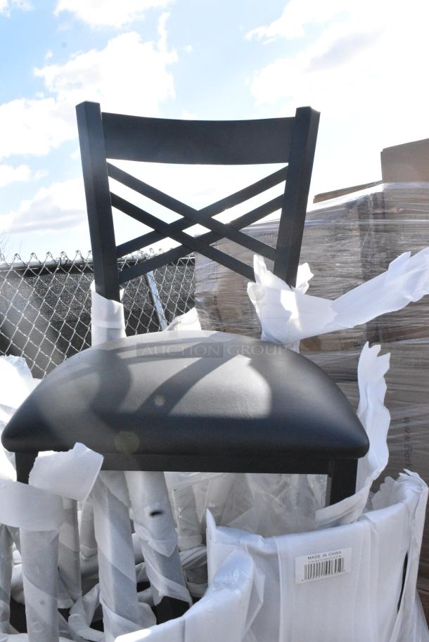 12 BRAND NEW! Boxes Including 164CCROSSFR Lancaster Table & Seating Black Cross Back Chair Frame. 12 Times Your Bid! - Image 4 of 5