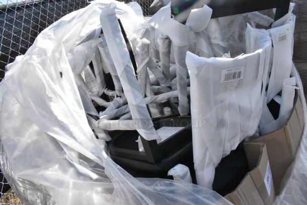12 BRAND NEW! Boxes Including 164CCROSSFR Lancaster Table & Seating Black Cross Back Chair Frame. 12 Times Your Bid! - Image 5 of 5