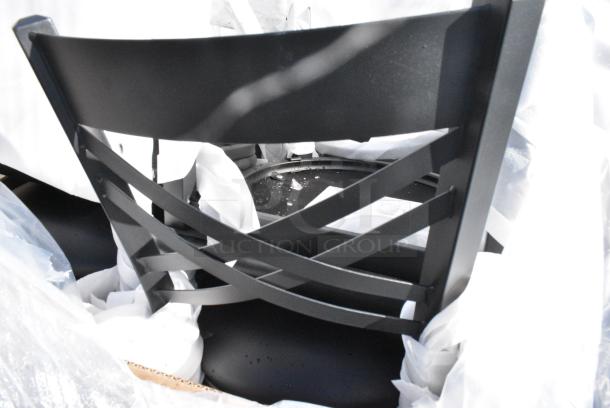 12 BRAND NEW! Boxes Including 164CCROSSFR Lancaster Table & Seating Black Cross Back Chair Frame. 12 Times Your Bid! - Image 4 of 5