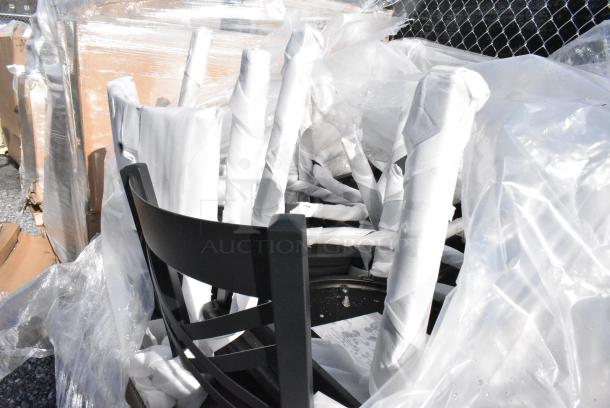 12 BRAND NEW! Boxes Including 164CCROSSFR Lancaster Table & Seating Black Cross Back Chair Frame. 12 Times Your Bid! - Image 5 of 5