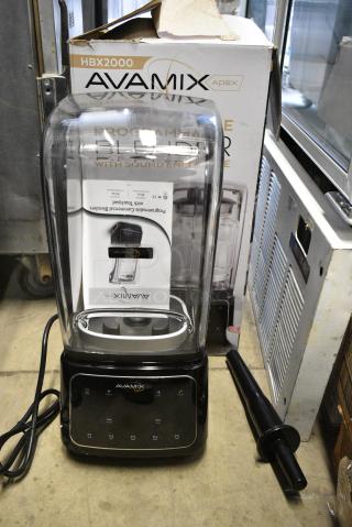 BRAND NEW SCRATCH AND DENT! AvaMix HBX2000 64 oz. 3 1/2 hp Programmable Commercial Blender with Touchpad and Sound Enclosure.