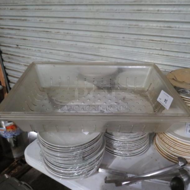One 24X17X6 Perforated Food Storage Container. - Image 1 of 1