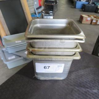 1/6 Size 6 Inch Deep Hotel Pan. 4XBID