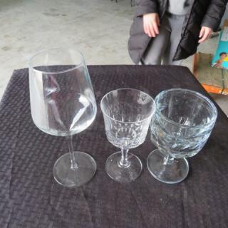 Assorted Glasses. 3XBID