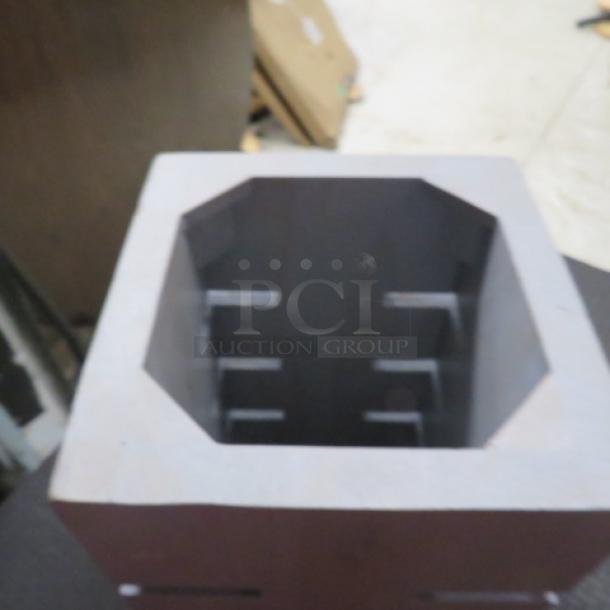 NEW Gray Melamine Holder. 8X8X12.5. 4XBID - Image 3 of 3