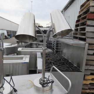 One Stainless Steel Bon Chef Countertop 2 Bulb Food Warmer. Model# 9670.  500 Watt. 120 Volt. $582.99.