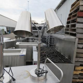 One Stainless Steel Bon Chef Countertop 2 Bulb Food Warmer. Model# 9670.  500 Watt. 120 Volt. $582.99.
