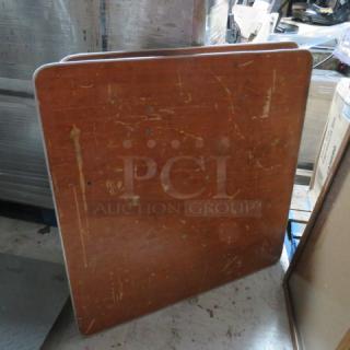 One Wooden Folding Table. 42.5X42.5X29