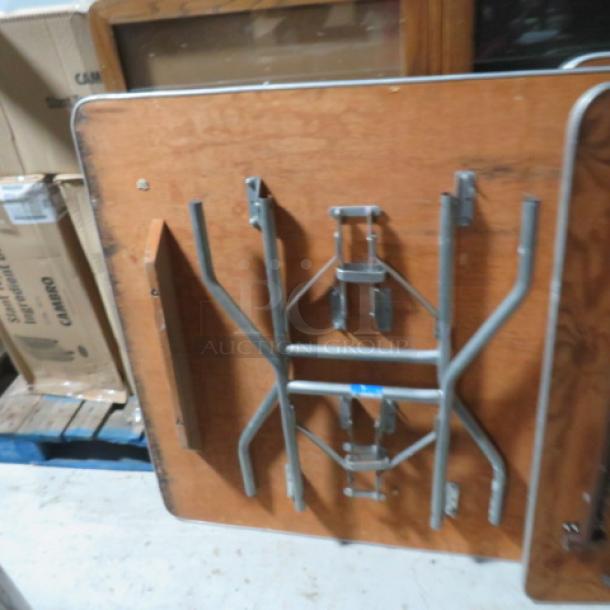 One Wooden Folding Table. 42.5X42.5X29 - Image 2 of 2