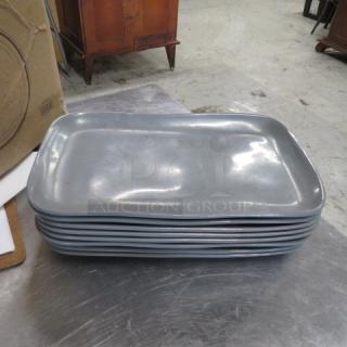 12X7 American Metalcraft Gray Melamine Plate. 8XBID