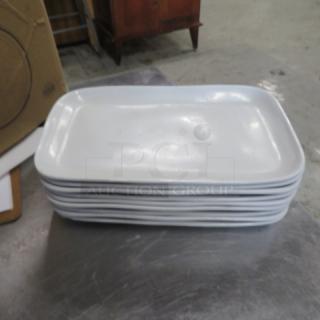 12X7 American Metalcraft White Melamine Plate. 9XBID