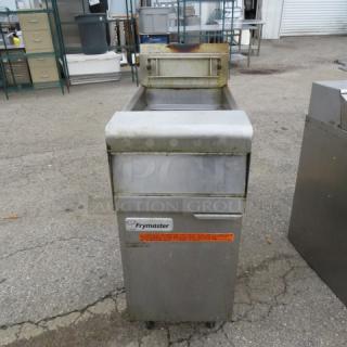 One Frymaster Natural Gas Deep Fryer. Model# PMJ135SD.  16X32X44