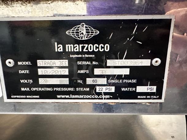 Excellent La Marzocco Strada 3EE 3 Group Espresso Machine 220volt Tested and Working! - Image 11 of 11