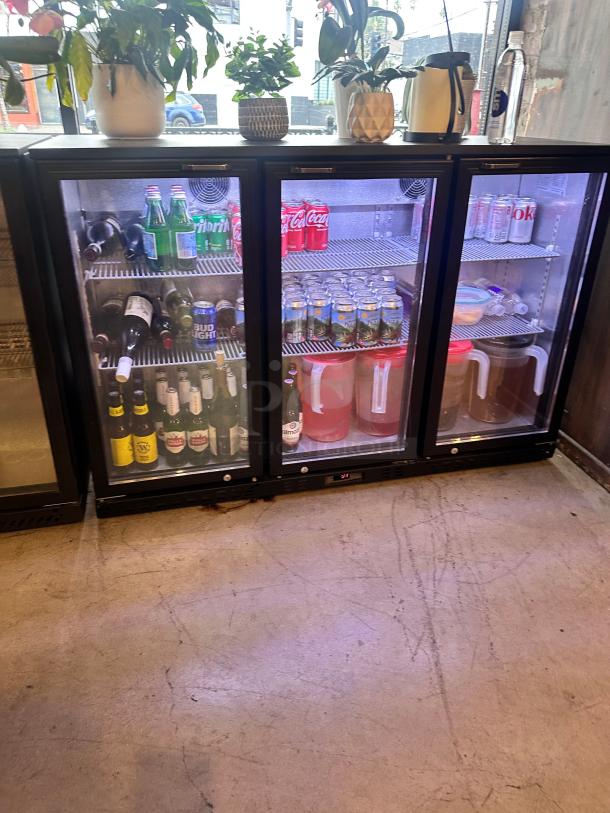 Excellent Cooler Depot 3 Glass Door t Back Bar Refrigerator 115volt Tested and Working! - Image 1 of 6