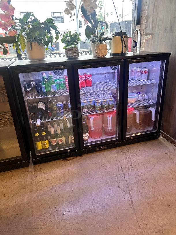 Excellent Cooler Depot 3 Glass Door t Back Bar Refrigerator 115volt Tested and Working! - Image 3 of 6