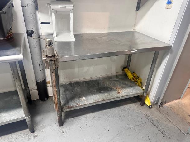 Stainless Steel 48" Work Table With Can Opener - Image 1 of 8