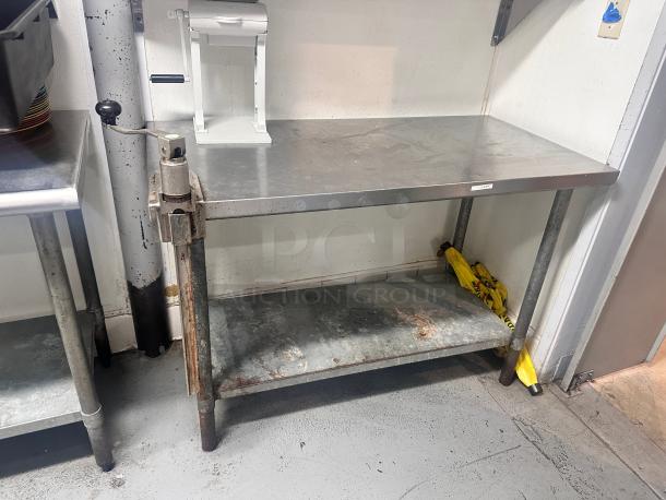 Stainless Steel 48" Work Table With Can Opener - Image 3 of 8