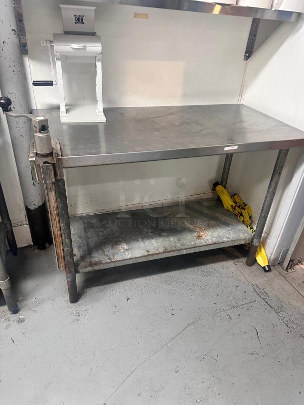 Stainless Steel 48" Work Table With Can Opener - Image 4 of 8