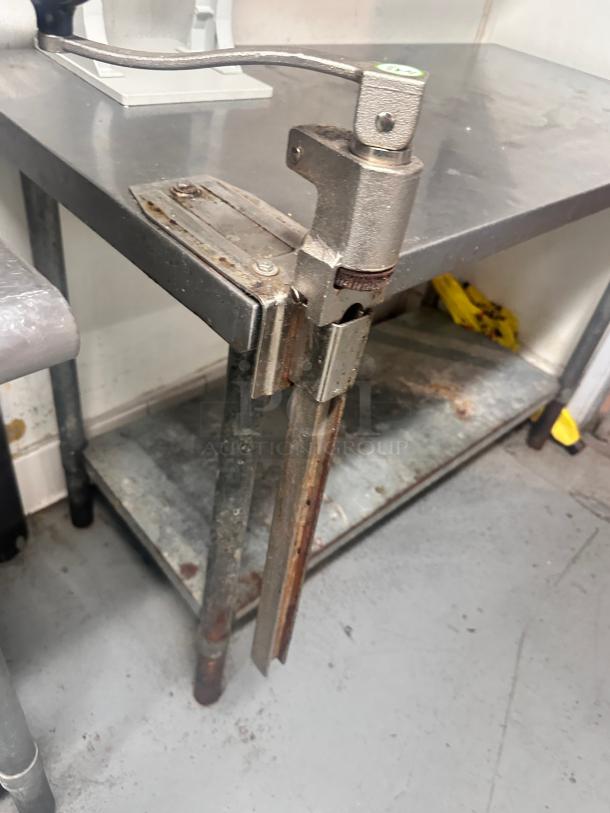 Stainless Steel 48" Work Table With Can Opener - Image 7 of 8
