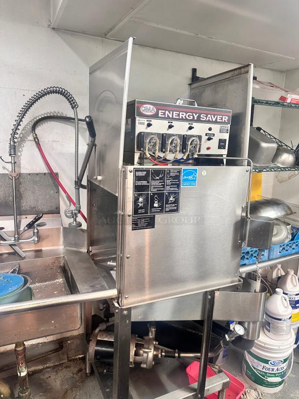 Excellent CMA Dishmachines AH-2 - 40 Rack/Hr Door-Type Pass Through Dishwasher 115volt Tested and Working! - Image 4 of 9