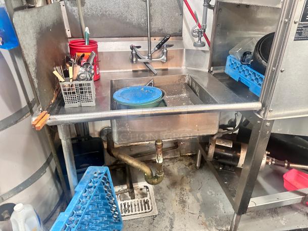 Commercial Stainless steel 36" Dirty Side Dishwasher Table - Image 3 of 3
