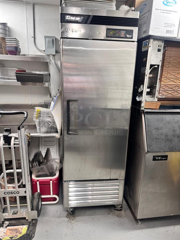 Excellent Turbo Air TSR-23SD 27" One Section Reach In Refrigerator, (1) Right Hinge Solid Door, 115v Tested and Working! - Image 3 of 7