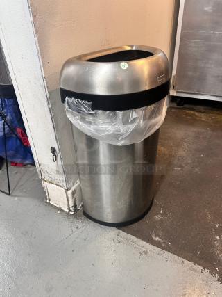 Clean Simplehuman Stainless Steel Trash Can