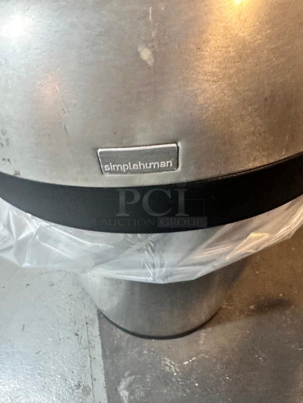 Clean Simplehuman Stainless Steel Trash Can - Image 5 of 5