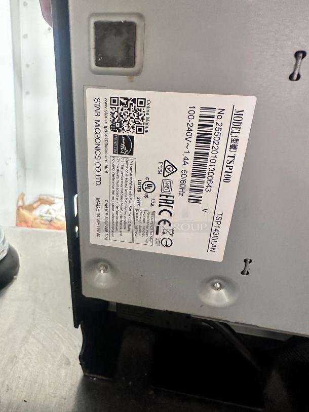 Star TSP100 Receipt Printer - Image 4 of 5