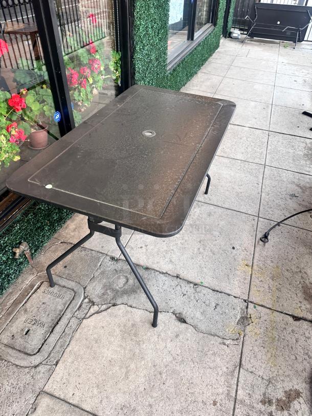 Metal Patio Table - Image 3 of 4