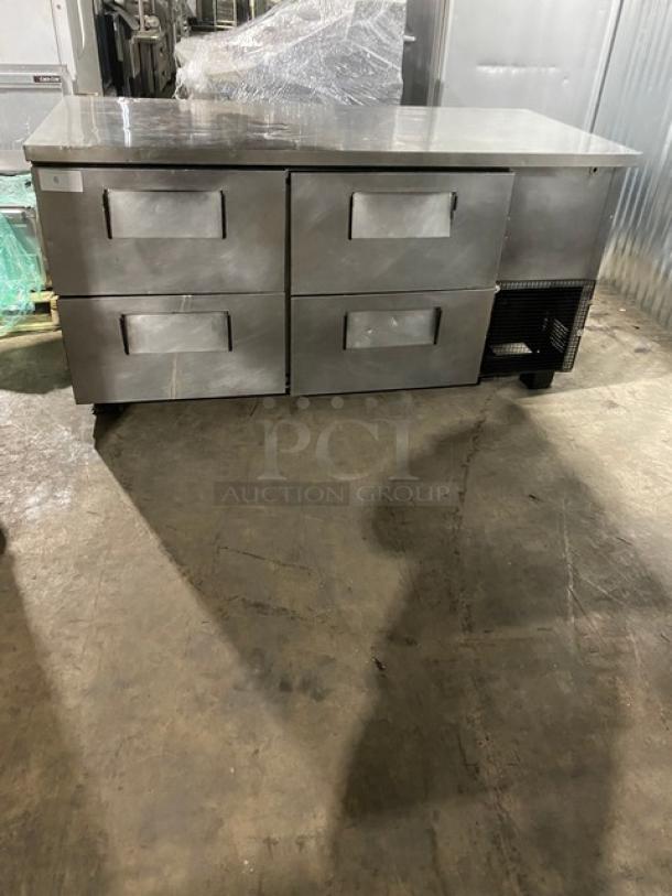 True Commercial Stainless Steel 4 Drawer Refrigerated Worktop Cooler! On Legs! 115V 1 Phase! - Image 1 of 7