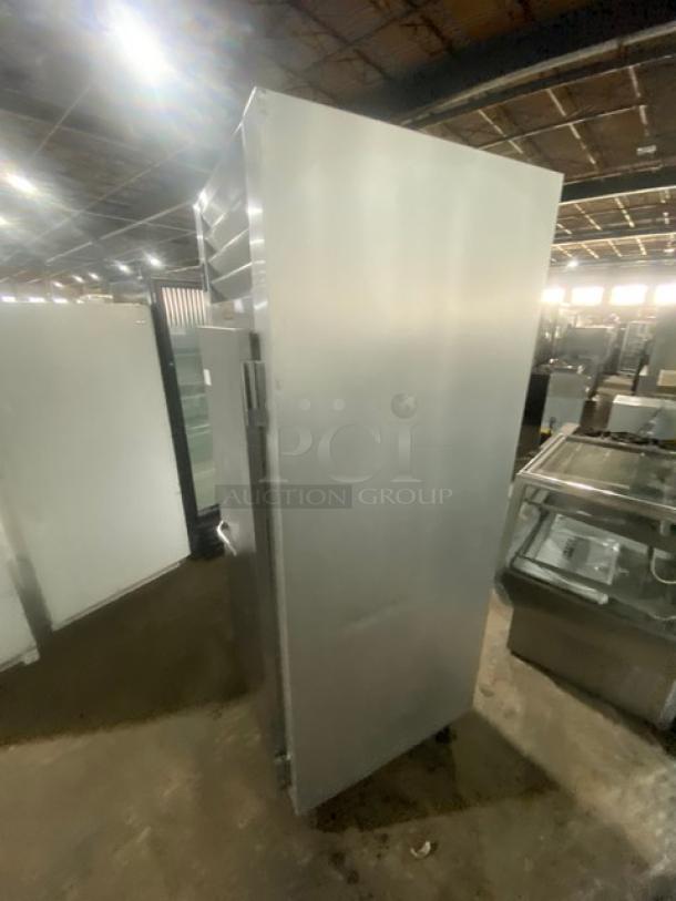 Traulsen Commercial Stainless Steel Solid Single Door Reach In Freezer! With Poly Coated Wire Racks! Model: G12010 SN: T93868D05! 115V 1 Phase! On Casters! - Image 2 of 7