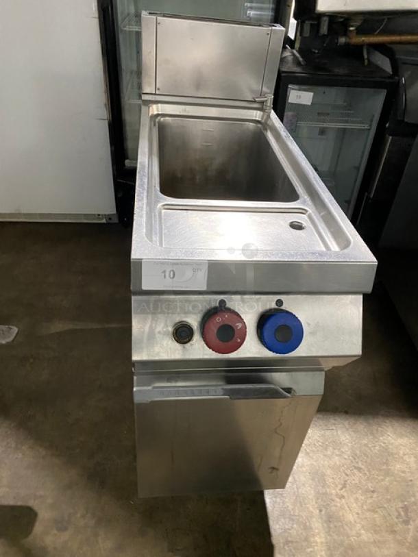 Rosito Bisani Commercial Stainless Steel Natural Gas Powered Single Chamber Pasta Cooker! With 12 Gallon Water Chamber! With Top-Mount Water Faucet! With Back Splash! Model: CPG1 SN: 1717.0175! On Legs! - Image 1 of 9