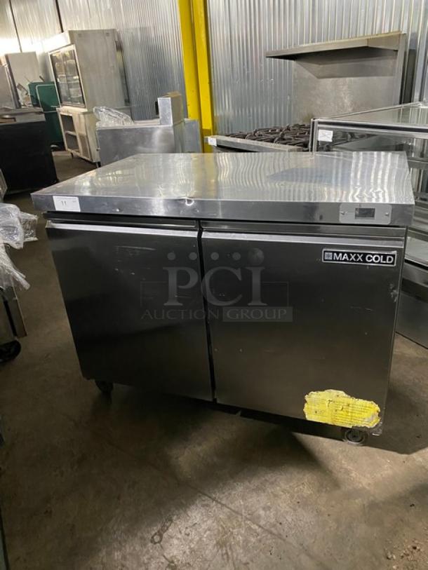 Maxx Cold Commercial Stainless Steel 2 Door Undercounter Refrigerator! Model: MXSR48UHC! On Casters! - Image 1 of 8