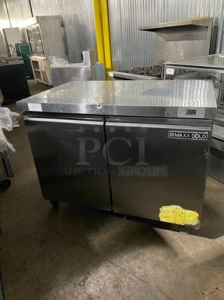 Maxx Cold Commercial Stainless Steel 2 Door Undercounter Refrigerator! Model: MXSR48UHC! On Casters!
