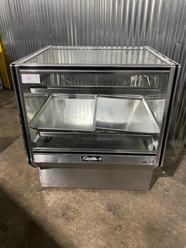 Leader Commercial Stainless Steel Straight Glass 36" Dry Bakery Display Case! With Rear Sliding Glass Doors! With Full Size Sheet Pans! Model: CBK36 D SN: PX08C0926! 115V! - Image 1 of 7